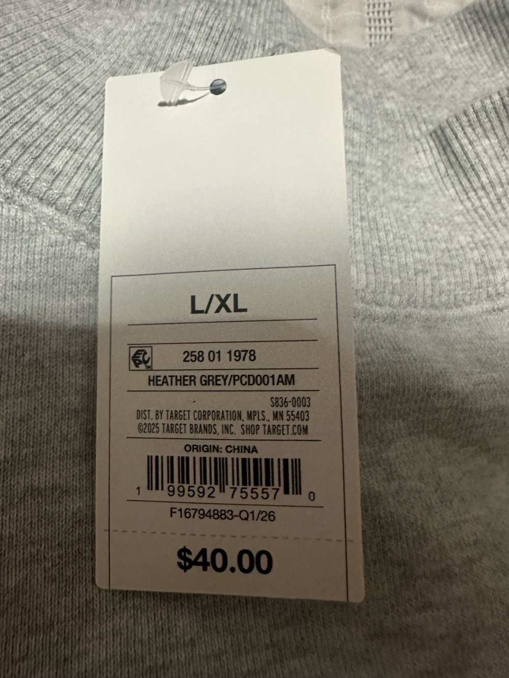 PARKE X TARGET Sweatshirt L/XL - Picture 5 of 5
